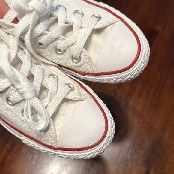 Converse All Star Low White Canvas Lace Up Shoes Women’s 7 Men’s 5 Unisex - Picture 3 of 7